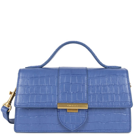 Lancaster Croco Ily Baguette Handbag Crocodile Leather 531-013 Blue
