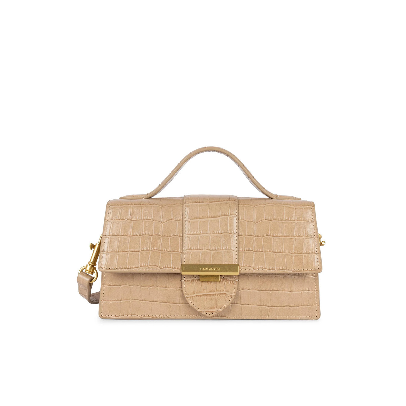 Lancaster Croco Ily Baguette Handbag Crocodile Leather 531-013 Natural