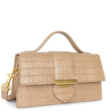 Lancaster Croco Ily Baguette Handbag Crocodile Leather 531-013 Natural