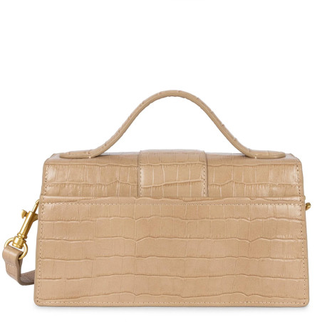 Lancaster Croco Ily Baguette Handbag Crocodile Leather 531-013 Natural