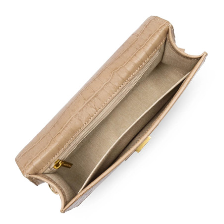 Lancaster Croco Ily Baguette Handbag Crocodile Leather 531-013 Natural