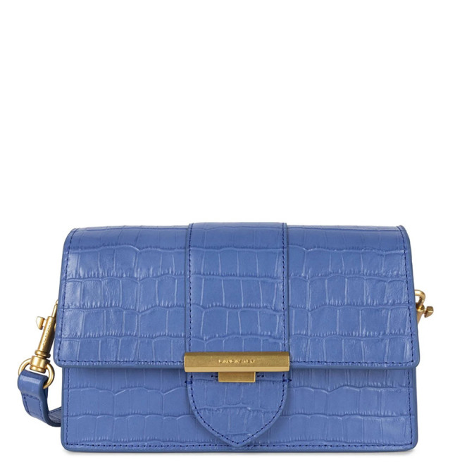 Lancaster Croco Ily Small Trotter Bag Crocodile Leather 531-015 Blue