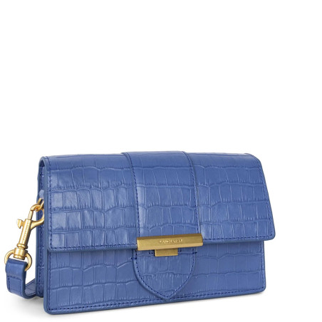 Lancaster Croco Ily Small Trotter Bag Crocodile Leather 531-015 Blue