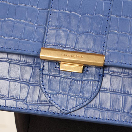 Lancaster Croco Ily Small Trotter Bag Crocodile Leather 531-015 Blue