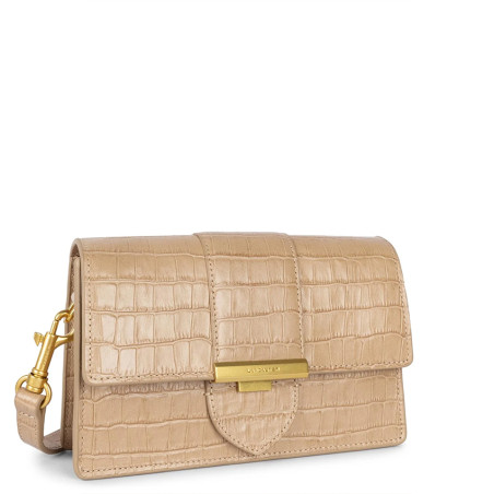 Lancaster Croco Ily Small Trotter Bag Crocodile Leather 531-015 Nat...