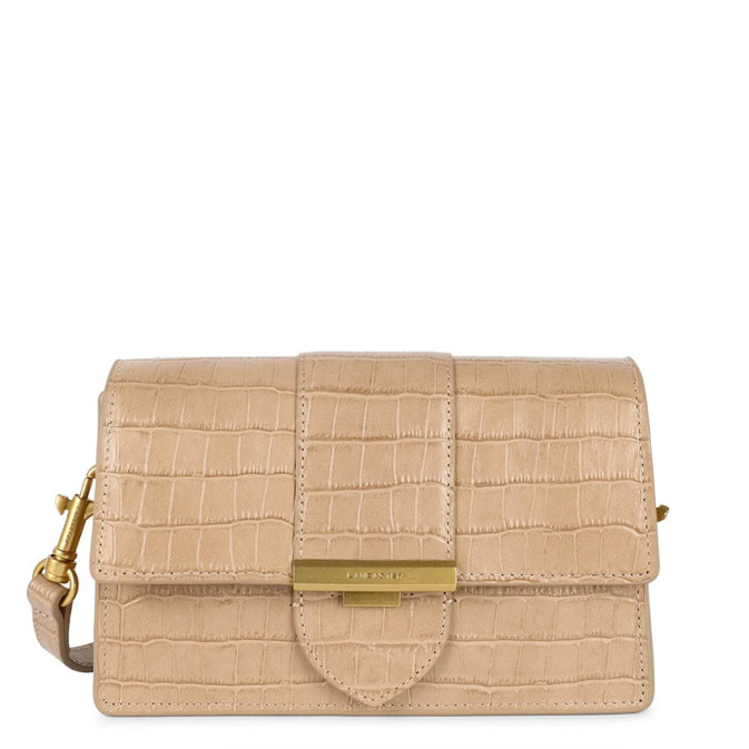 Lancaster Croco Ily Small Trotter Bag Crocodile Leather 531-015 Nat...