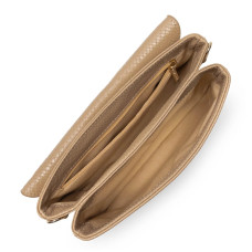 Lancaster Python Fia Double Pouch 531-028 Natural Python