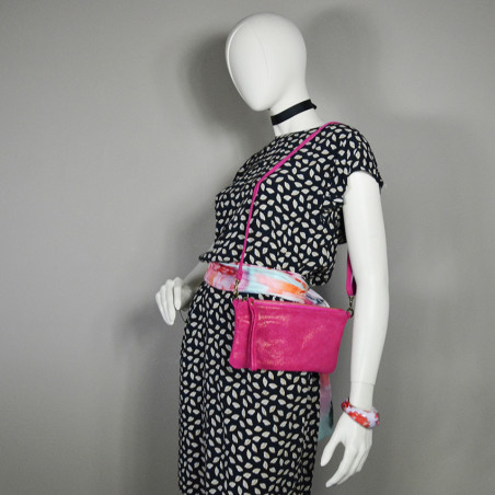 Farfouillette Clutch Wedding Shiny Leather 2002 Fuchsia