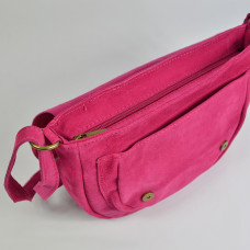 Farfouillette Shoulder Bag Rounded Leather 3026 Fuchsia