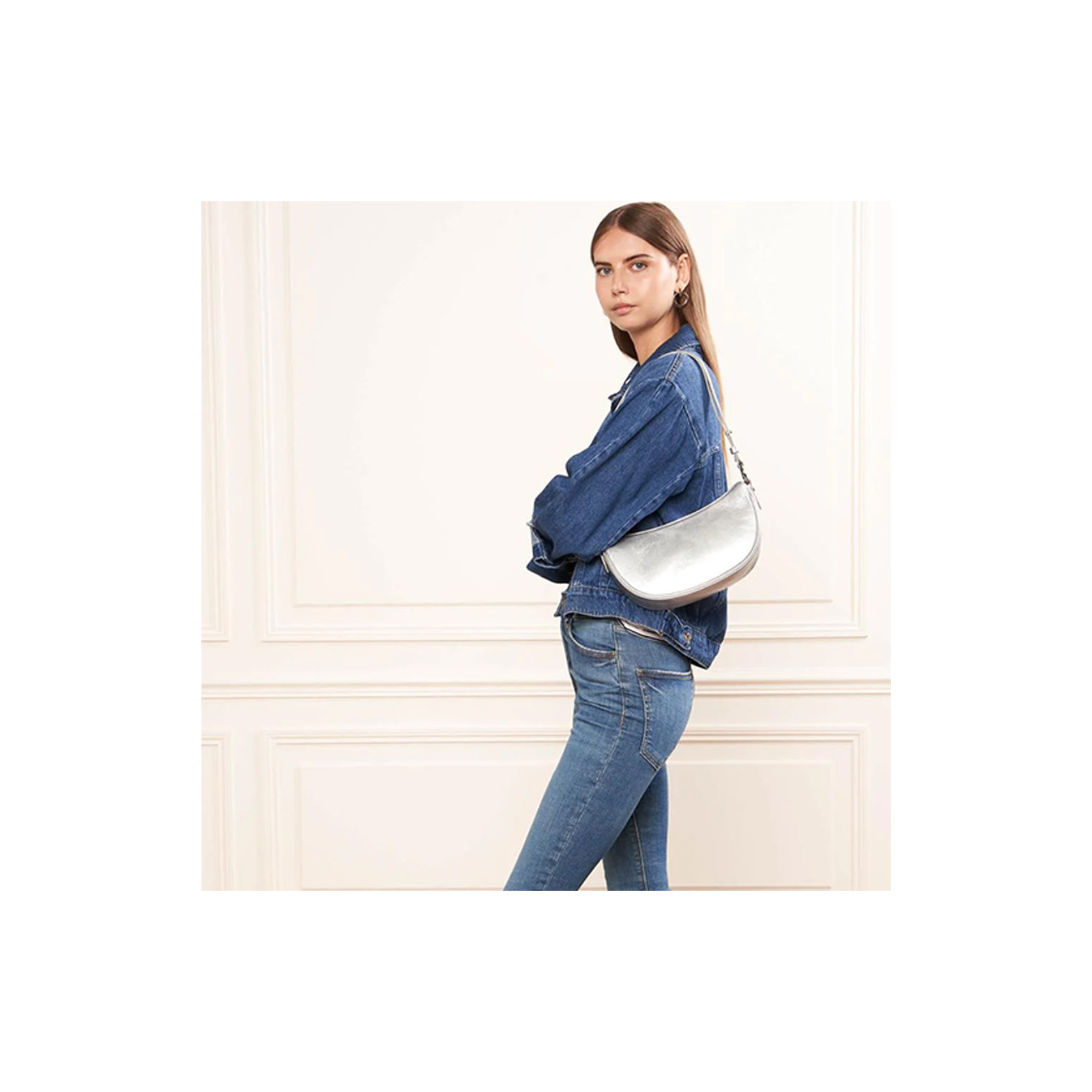 Lancaster Fashion Firenze Half Moon Bag 480-042 Iris White