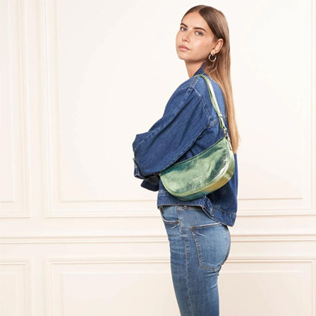 Lancaster Fashion Firenze Half Moon Bag 480-042 Iris Green