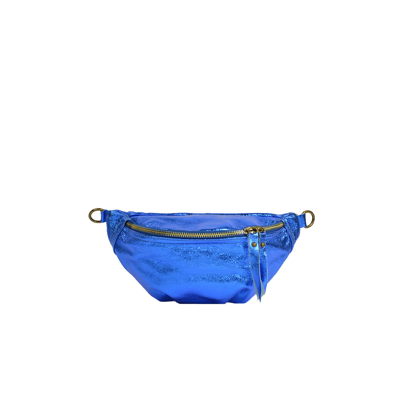 Shiny Cuir Banane Farfouillette Bag 2112 Cobalt