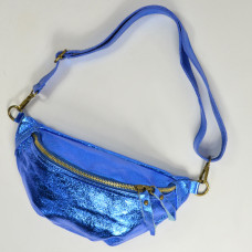 Shiny Cuir Banane Farfouillette Bag 2112 Cobalt