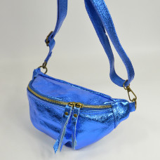 Shiny Cuir Banane Farfouillette Bag 2112 Cobalt