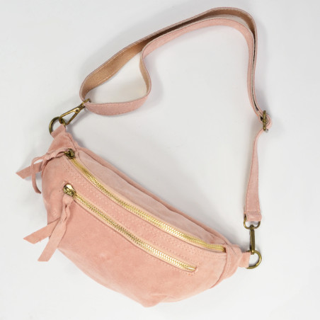 Farfouillette Sac Banane Reversed Leather 2115 Pink
