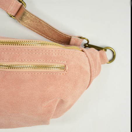 Farfouillette Sac Banane Reversed Leather 2115 Pink