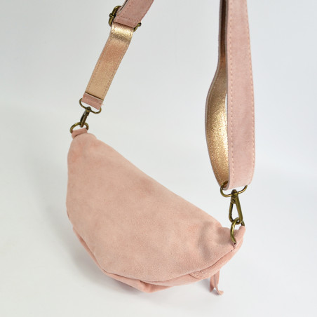 Farfouillette Sac Banane Reversed Leather 2115 Pink
