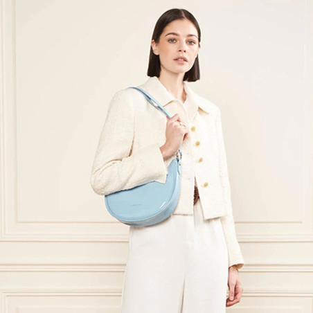 Lancaster Vernis Firenze Hobo Bag 480-106 Sky Blue