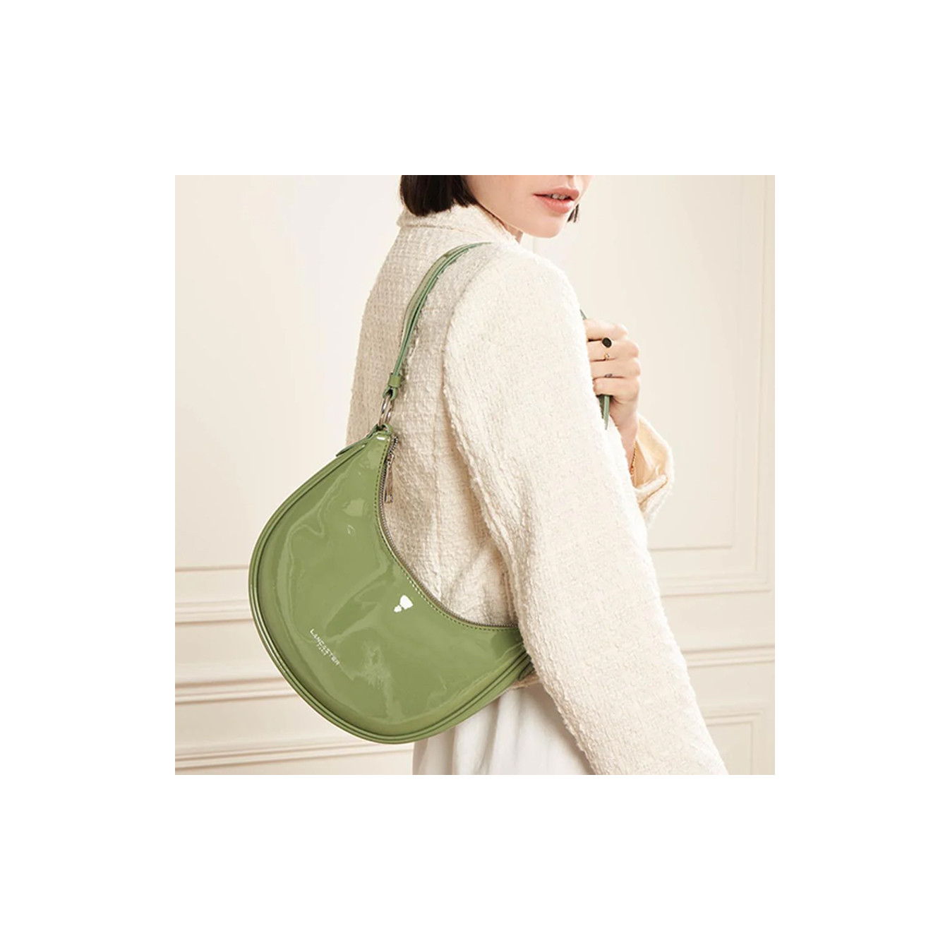 Lancaster Vernis Firenze Hobo Bag 480-106 Jade