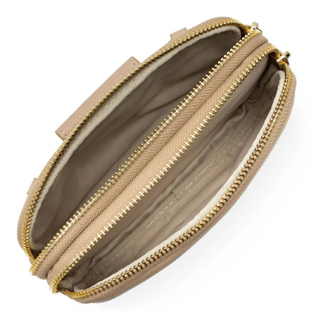 Lancaster Dune Double Pouch 129-30 Dark Beige