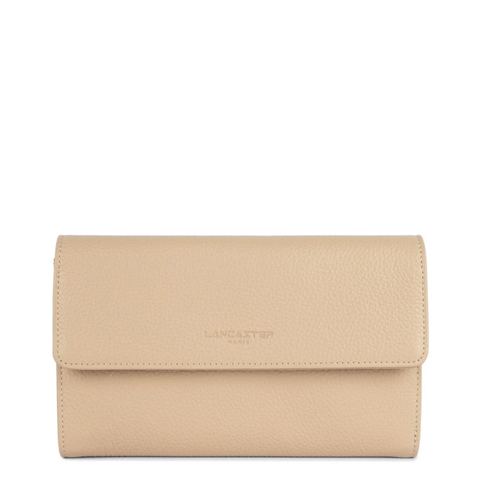Lancaster Foulonne Double Companion Wallet 170-22 Dark Beige