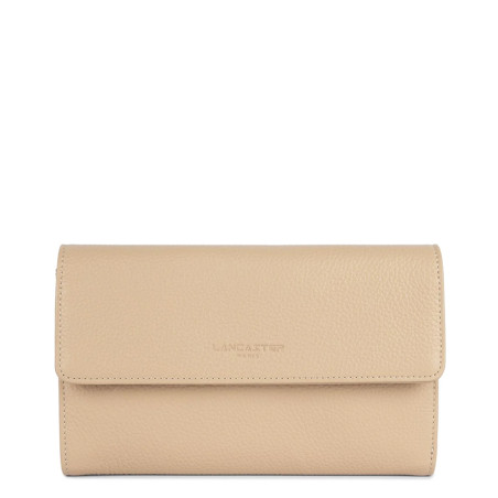 Lancaster Foulonne Double Companion Wallet 170-22 Dark Beige