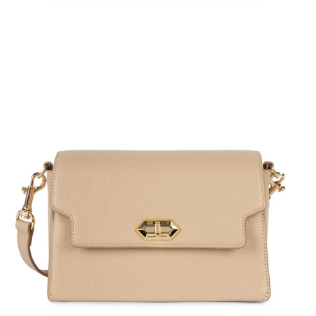 Sac Lancaster En Cuir Beige D'occasion – Taille Moyenne, Style Sac De Jour