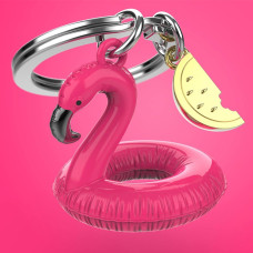 Metalmorphose Keychain Pink Flamingo Float