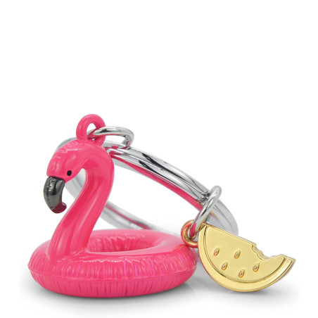Metalmorphose Keychain Pink Flamingo Float