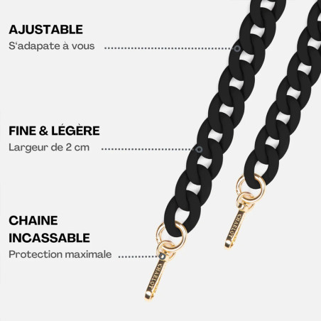Charlot Ella Fine Smartphone Chain Black