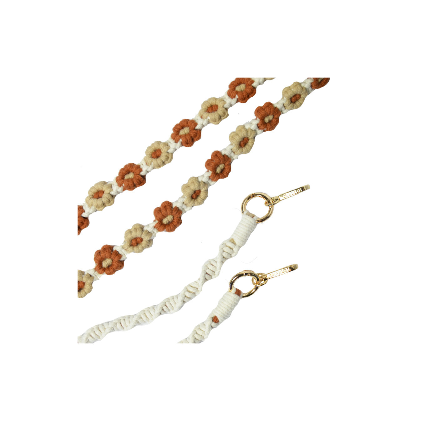 Charlot Smartphone Flower Chain macrame brown