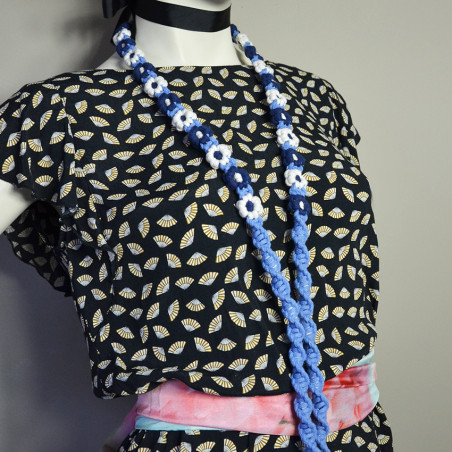 Charlot Smartphone Flower Chain macramé blue