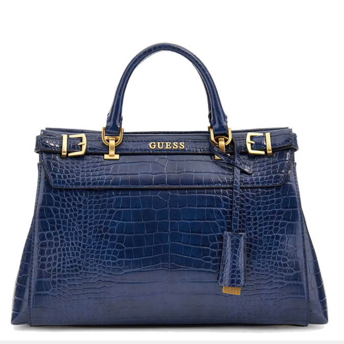 Sac à Main GUESS En Simili Cuir Bleu Saphir Multifonction - Sac Fourre-tout Chic Pour Femme, Livraison Gratuite USA
