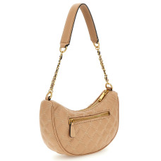 Guess Giully Beige quilted half-moon bag