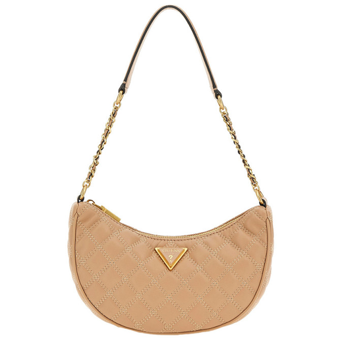 Guess Giully Beige quilted half-moon bag