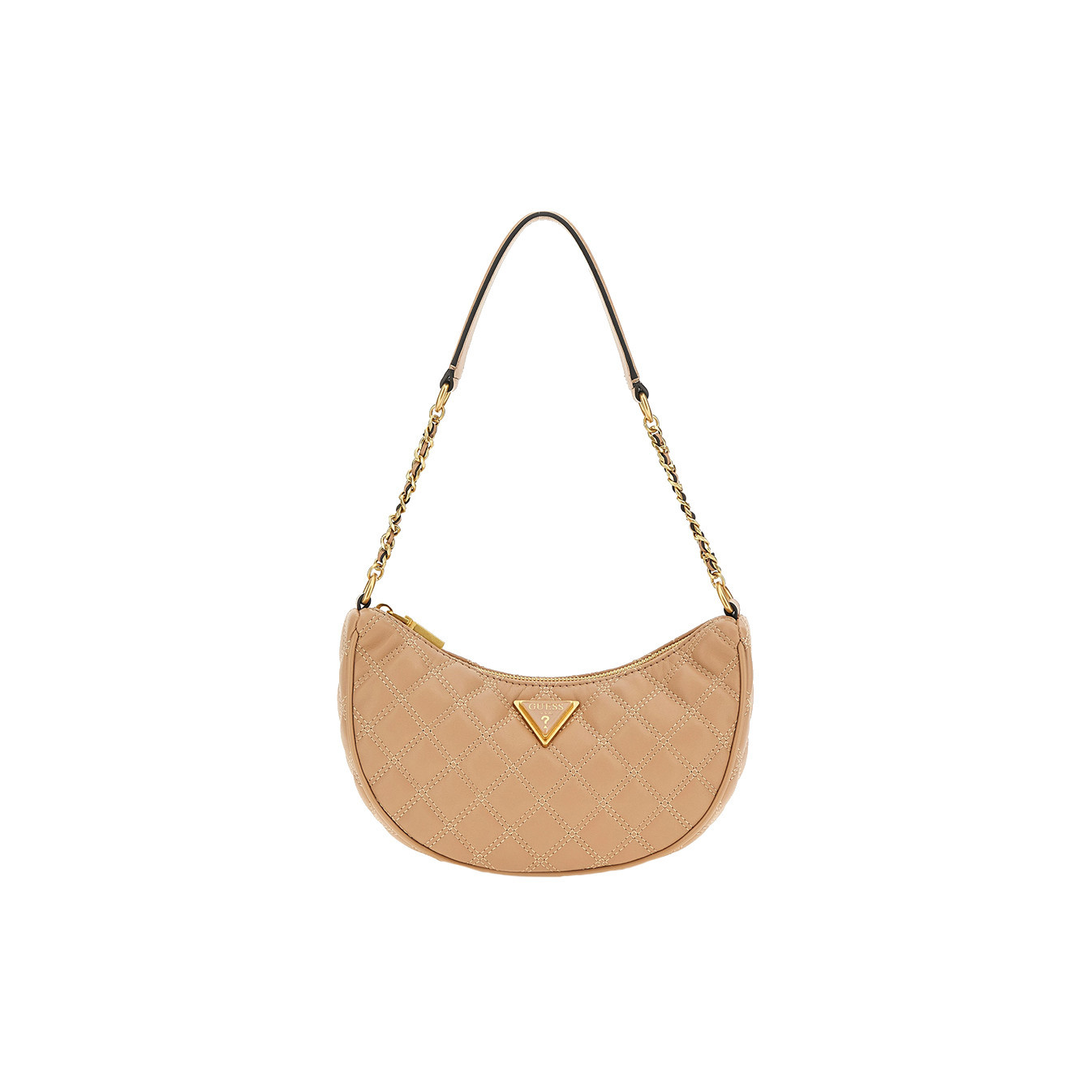 Guess Giully Beige quilted half-moon bag