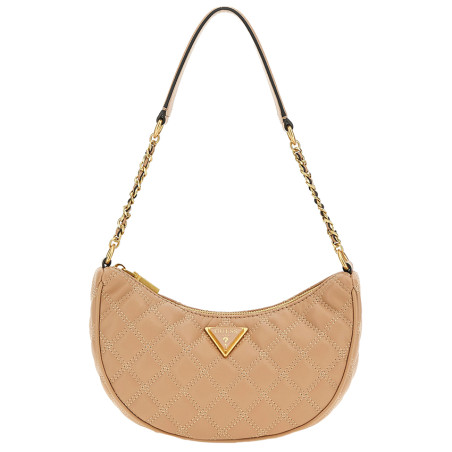 Guess Giully Beige quilted half-moon bag