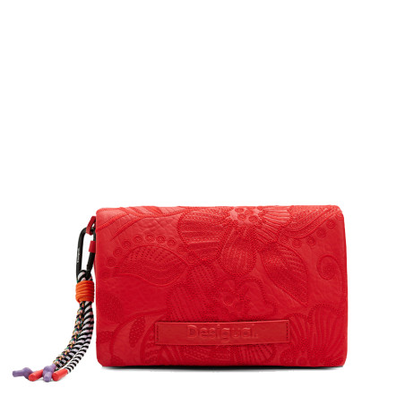 Desigual Alpha Sac à Bandoulière Brodé Carmin face