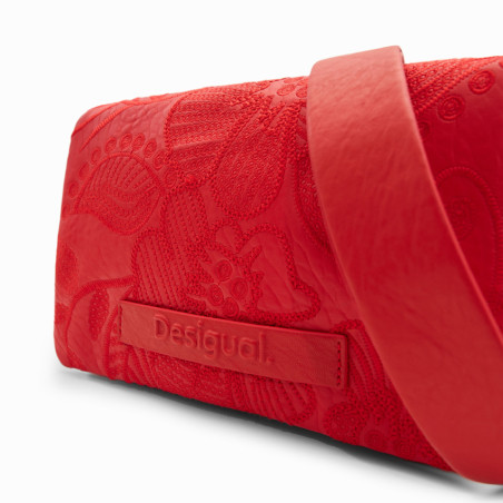 Desigual Alpha Sac à Bandoulière Brodé Carmin details