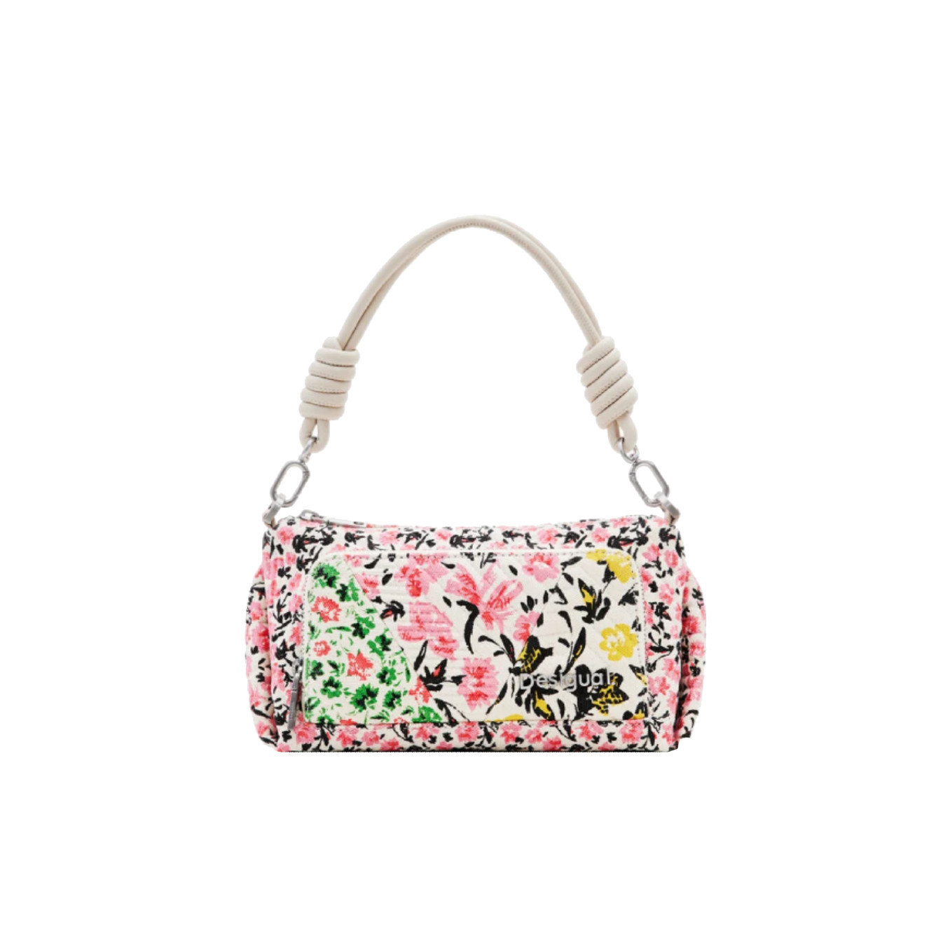 Desigual Fabulosa Baguette Bag Canvas Flowers