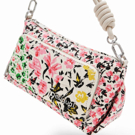 Desigual Fabulosa Baguette Bag Canvas Flowers
