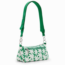 Desigual Viceversa Sac Bandoulière Texturé Fleurs Verde Selva dos