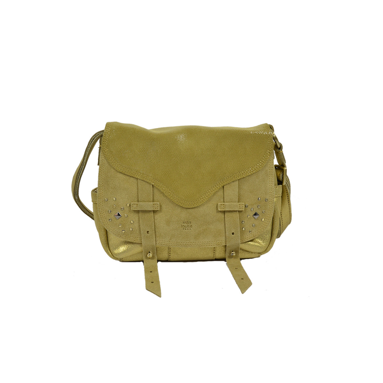 Mila Louise Bax Crossbody Leather Gold Bag