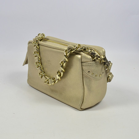 Mila Louise Mama X Sparkle Leather Trotter Bag Opal