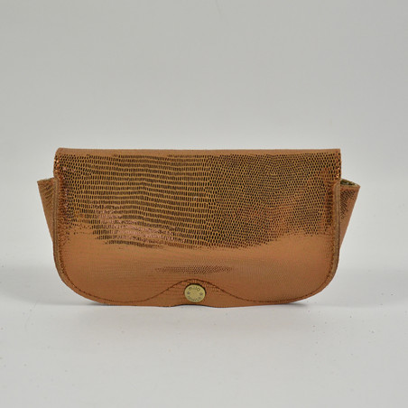 Mila Louise Ossip LZ Glasses Case Lizard Camel
