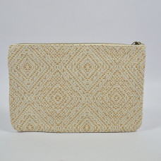 Mila Louise Poch GM LOS Bag and Cosmetic Pouch Diamond Pattern Khaki