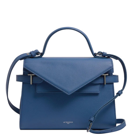 Le Tanneur Emilie Horizon Grained Leather Double flap Handbag