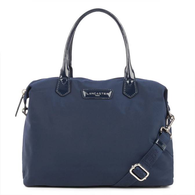 Lancaster Basic Verni Shopping Bag 514-66 Navy Blue