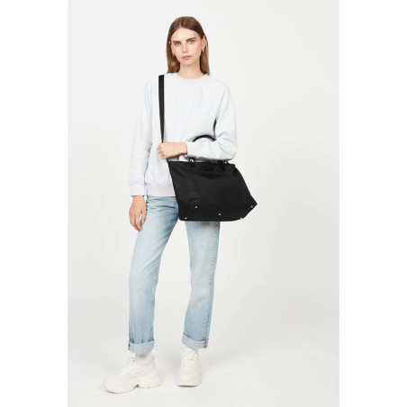 Lancaster Basic Verni Large Shopping Bag 514-67 Black