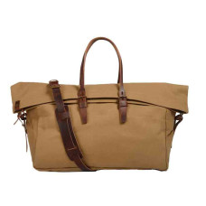 Bleu de Chauffe Cabin Bag Leather and Canvas Camel BM